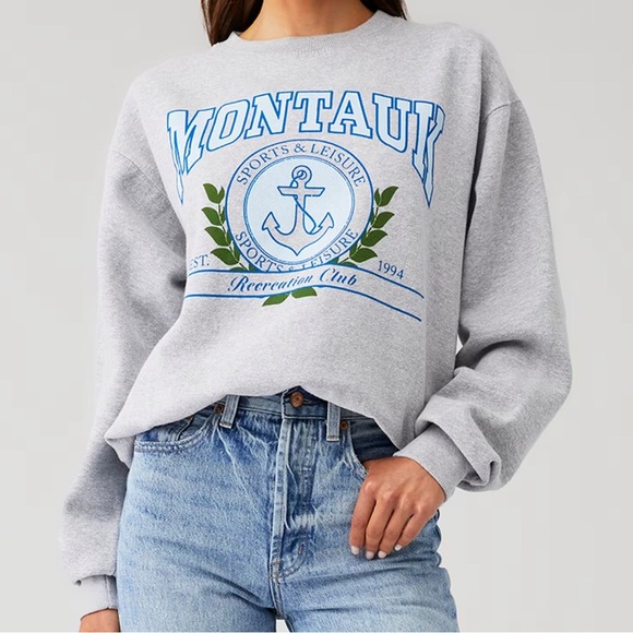 Show Me Your MuMu Sweaters - Show Me Your MuMu Oversized Crew Neck Montauk Graphic Stanley Sweater NWT